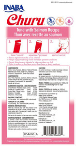 Inaba Churu Puree Tuna with Salmon Recipe Cat Treat