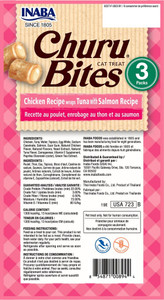Inaba Churu Bites Chicken Recipe Wraps Tuna with Salmon Cat Treat