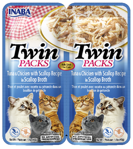 Inaba Twin Packs Chicken in Scallop Broth Cat Treat