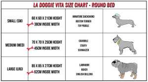 La Doggie Vita Dog Central Indigo Round Bed