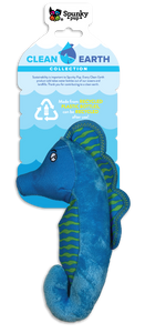 Spunky Pup Clean Earth Seahorse Dog Toy