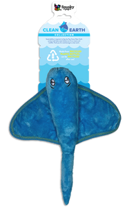 Spunky Pup Clean Earth Stingray Dog Toy