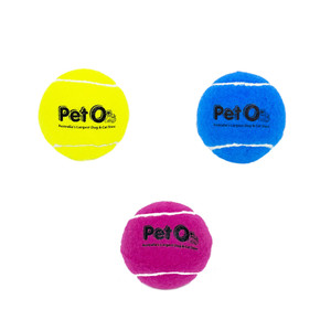 PetO Tennis Ball Squeaker Dog Toy
