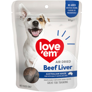 Love Em Air Dried Beef Liver Dog Treats