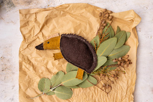 Outback Tails Ed Echidna Wool Dog Toy