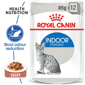 Royal Canin Adult Indoor in Gravy Wet Cat Food Pouches