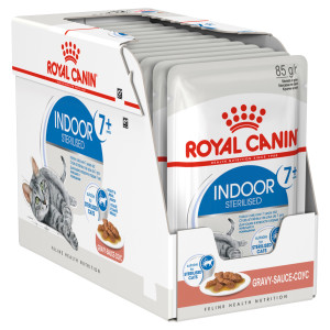 Royal Canin Adult Indoor 7+ in Gravy Wet Cat Food Pouches