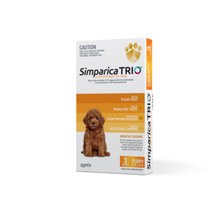 Simparica Trio Fleas, Ticks & Worming for Puppy 1.3-2.5kg