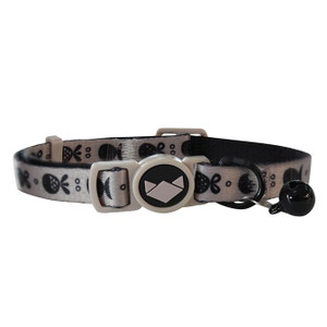 La Doggie Vita Go Fish Cat Collar Black/Taupe