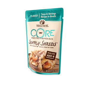 Wellness CORE Simply Shreds Flaked Tuna & Shrimp Wet Cat Food