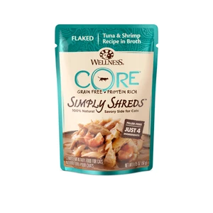 Wellness CORE Simply Shreds Flaked Tuna & Shrimp Wet Cat Food