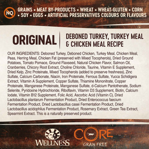 Wellness CORE Grain Free Adult Original Turkey & Chicken Dry Cat Food