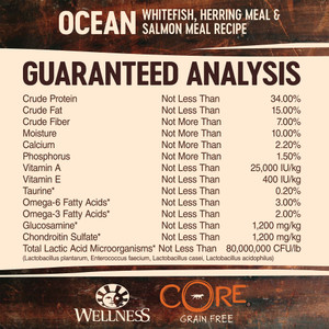 Wellness CORE Grain Free Ocean Whitefish, Herring & Salmon Adult Dry Dog Food