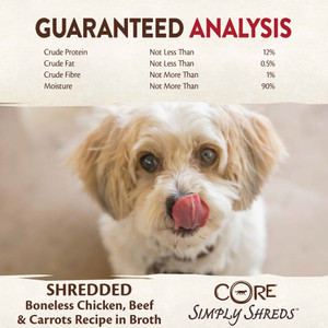 Wellness CORE Simply Shreds Chicken, Beef & Carrots Wet Dog Food