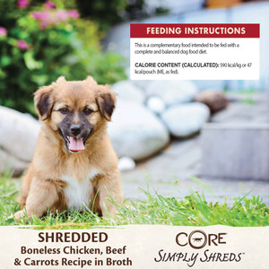 Wellness CORE Simply Shreds Chicken, Beef & Carrots Wet Dog Food