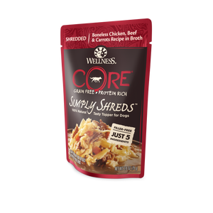 Wellness CORE Simply Shreds Chicken, Beef & Carrots Wet Dog Food