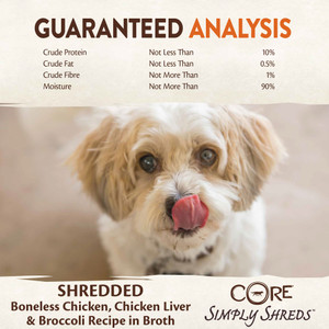 Wellness CORE Simply Shreds Chicken, Chicken Liver & Broccoli Wet Dog Food
