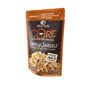 Wellness CORE Simply Shreds Chicken, Chicken Liver & Broccoli Wet Dog Food