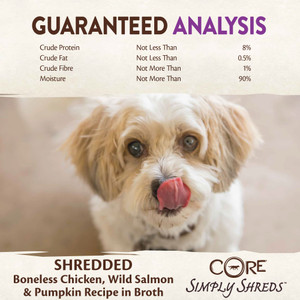 Wellness CORE Simply Shreds Chicken, Salmon & Pumpkin Wet Dog Food