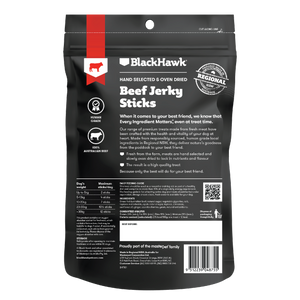 Black Hawk Beef Jerky Sticks Dog Treats back