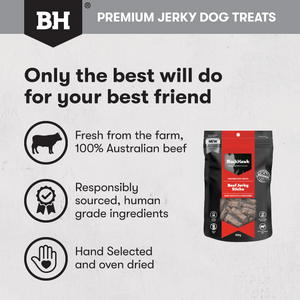 Black Hawk Beef Jerky Sticks Dog Treats info