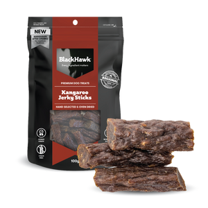 Black Hawk Kangaroo Jerky Sticks Dog Treats new