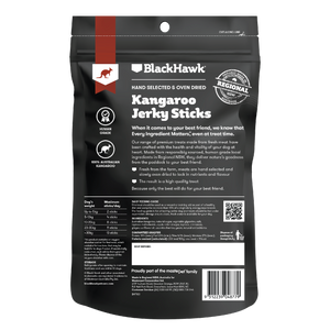 Black Hawk Kangaroo Jerky Sticks Dog Treats back