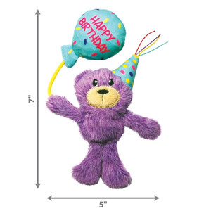 KONG Occasions Birthday Teddy Cat Toy