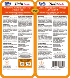 Inaba Twin Packs Vegetable & Beef Recipe in Chicken Broth Dog Treat back