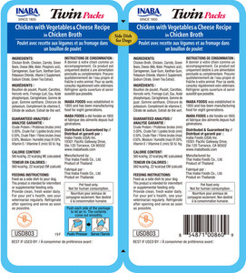Inaba Twin Packs Vegetable & Cheese Recipe in Chicken Broth Dog Treat back