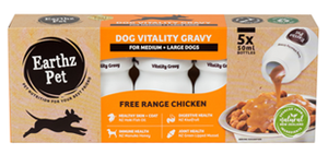 Earthz Pet Vitality Chicken Gravy Med/Large Dog Treat  50mlx5