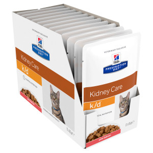 Hill's Prescription Diet k/d Kidney  Care Salmon Wet Cat Pouch 12x85g