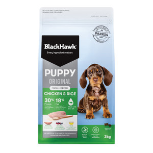 Black Hawk Chicken & Rice Dry Small Puppy Dog Food 3kg