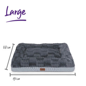 Kazoo Dark Cloud Comfort Dog Bed Grey/Black