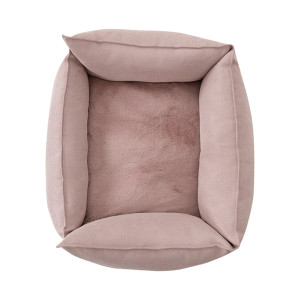 La Doggie Vita Luxe Trim Pink High Side Dog Bed with Removable Parts