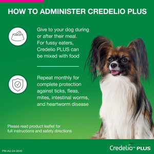 Credelio Plus Flea, Tick and Worming for Small Dogs 2.8-5.5kg Pink