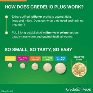 Credelio Plus Flea, Tick and Worming for Medium Dogs 5.5 to 11kg Orange