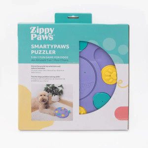 Zippy Paws Dog Smarty Bowl Puzzle Feeder Purple