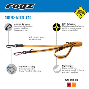 Rogz Dog  Airtech Muilti Lead NightSky Black