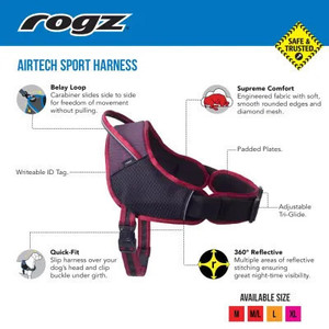 Rogz Dog  Airtech Sport Harness Burnt Ochre