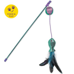 Kazoo Ripple Fish Chase & Play Wand Cat Toy