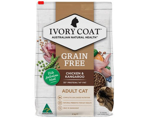 Ivory Coat Adult Dry Cat Food Grain Free Chicken & Kangaroo