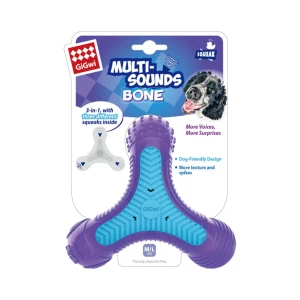 GIGwi Multi Sounds Bone Dog Toy