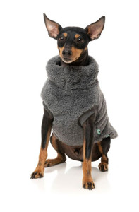 FuzzYard Turtle Teddy Dog Sweater Charcoal