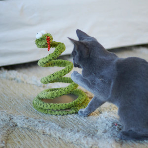 Kazoo Stimulating Springy Snake Cat Toy