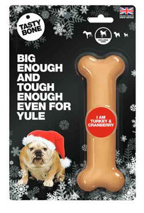 Tasty Bone Nylon Festive Turkey & Cranberry Dog Toy Treats
