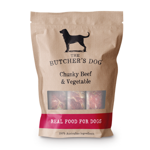 The Butcher's Dog Chunky Beef & Vegetable Raw Dog Food 1.5kg
