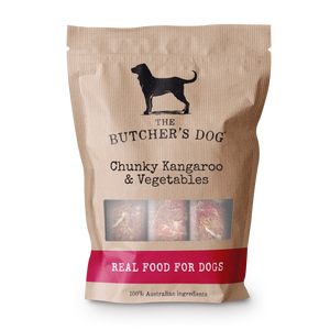The Butcher's Dog Chunky Kangaroo & Vegetable Raw Dog Food 1.5kg