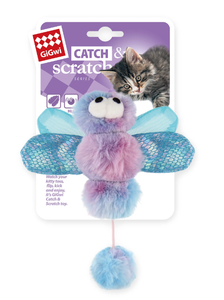 GIGwi Catch & Scratch Ice Cream Dragonfly Teaser Wand Cat Toy