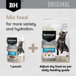 Black Hawk Original Chicken Tuna in Gravy Wet Cat Food Pouches
